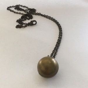 Vintage inspired gold ball locket